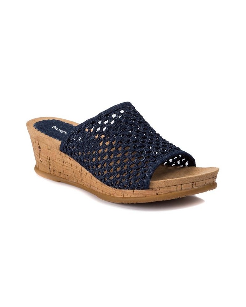 Flossey Platform Slide Wedge Sandals PD01 $39.10 Shoes