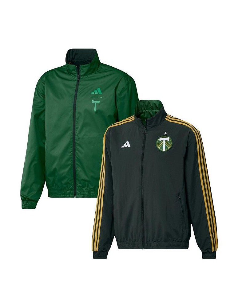 Men's Green Portland Timbers 2023 On-Field Anthem Full-Zip Reversible Team Jacket $40.80 Jackets