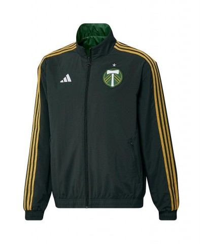 Men's Green Portland Timbers 2023 On-Field Anthem Full-Zip Reversible Team Jacket $40.80 Jackets