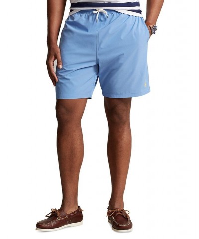 Men's Big & Tall Traveler Swim Trunks Blue $42.75 Swimsuits