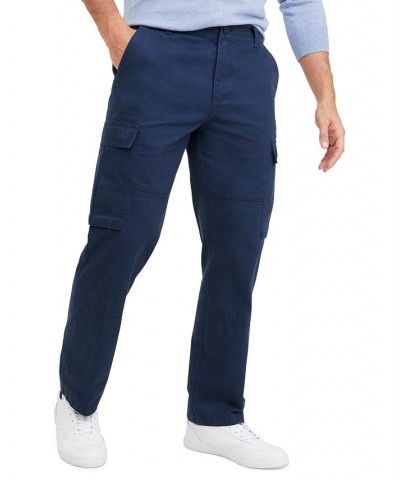 Men's Regular Fit Cargo Pants Blue $36.50 Pants