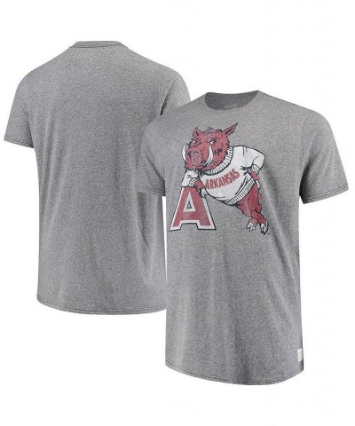 Men's Gray Arkansas Razorbacks Big and Tall Tri-Blend T-shirt $23.00 T-Shirts