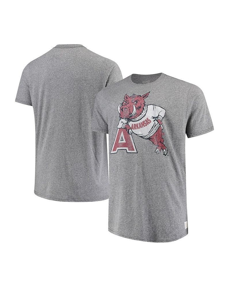 Men's Gray Arkansas Razorbacks Big and Tall Tri-Blend T-shirt $23.00 T-Shirts