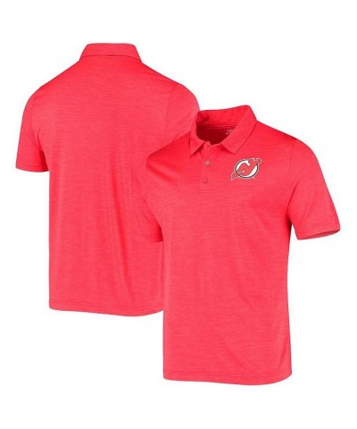 Men's Branded Heathered Red New Jersey Devils Positive Polo $22.56 Polo Shirts