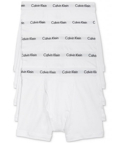 Men's Cotton Stretch Trunks 5-Pack White $28.04 Underwear