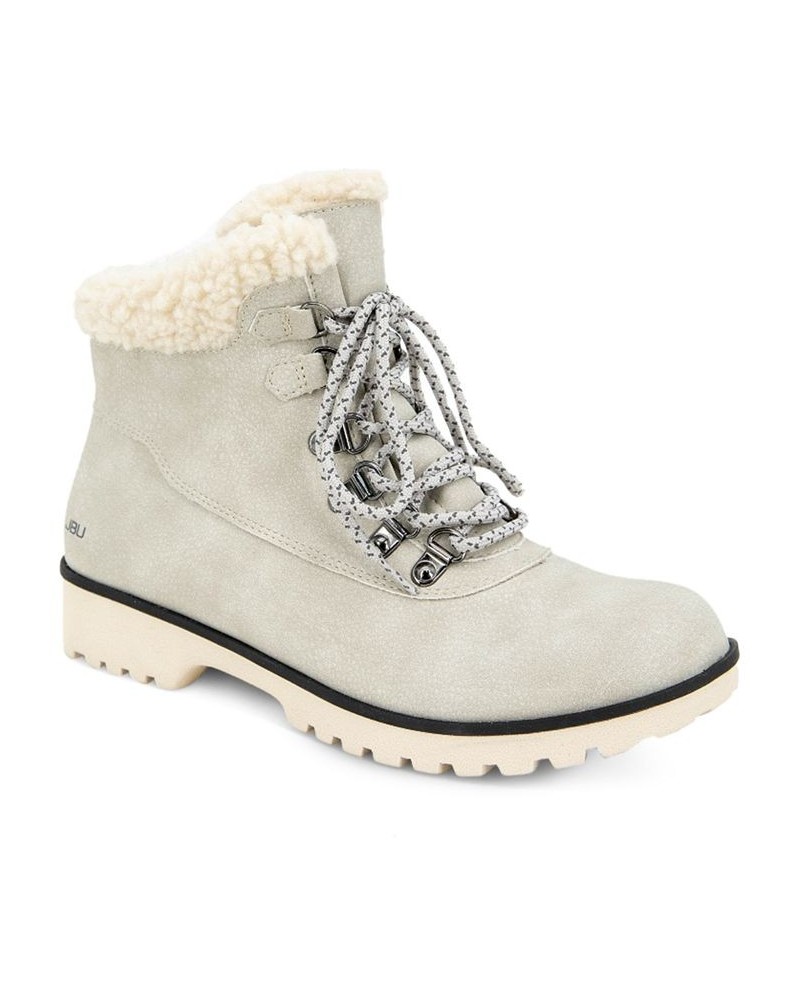 Women's Blue Creek Water-Resistant Lace-Up Booties Stone White $23.01 Shoes