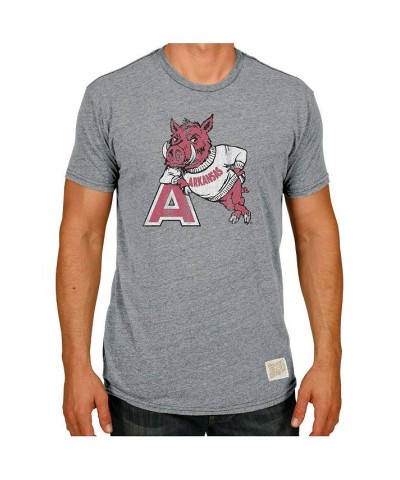 Men's Gray Arkansas Razorbacks Big and Tall Tri-Blend T-shirt $23.00 T-Shirts