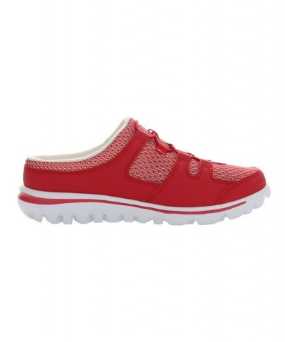 Women's Travelactiv Slide Casual Sneakers Red $38.97 Shoes