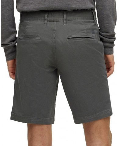 BOSS Men's Stretch-Cotton Twill Slim-Fit Shorts Gray $55.20 Shorts