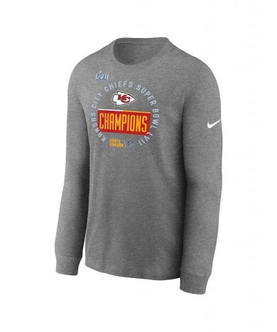 Men's Heather Gray Kansas City Chiefs Super Bowl LVII Champions Locker Room Trophy Collection Long Sleeve T-shirt $28.61 T-Sh...