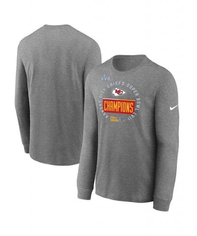 Men's Heather Gray Kansas City Chiefs Super Bowl LVII Champions Locker Room Trophy Collection Long Sleeve T-shirt $28.61 T-Sh...