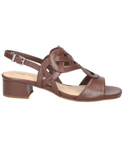 Women's Catrin Heeled Sandals Tan/Beige $33.00 Shoes