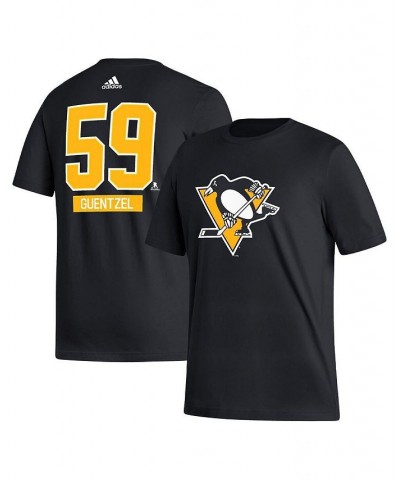 Men's Jake Guentzel Black Pittsburgh Penguins Fresh Name and Number T-shirt $20.00 T-Shirts