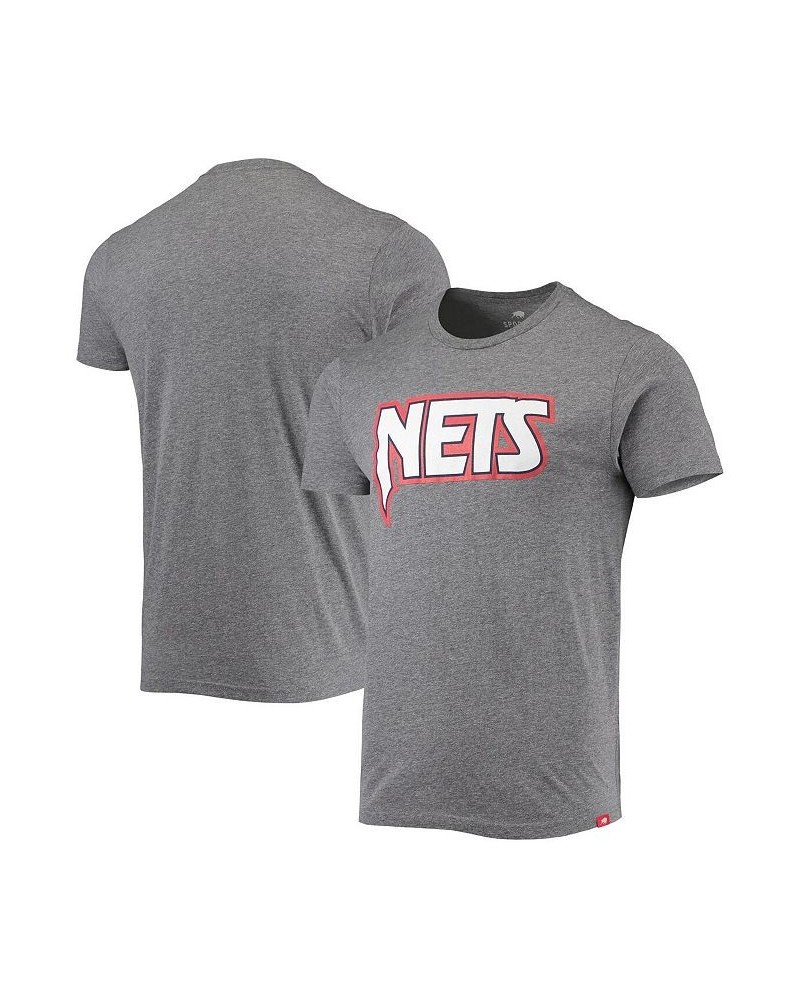 Men's Heather Gray Brooklyn Nets Moments Mixtape Comfy Tri-Blend T-shirt $18.45 T-Shirts