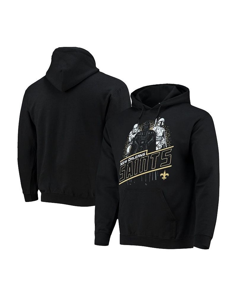 Men's Black New Orleans Saints Star Wars Empire Pullover Hoodie $31.89 Sweatshirt