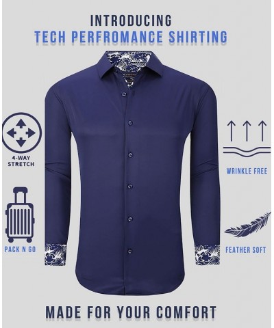 Men's Solid Slim Fit Wrinkle Free Stretch Dress Shirt $14.70 Dress Shirts