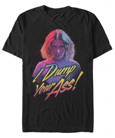 Men's Stranger Things Eleven I Dump You Short Sleeve T-Shirt Black $14.35 T-Shirts