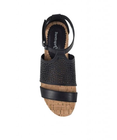 Women's Raisie Wedge Sandal Black $38.27 Shoes