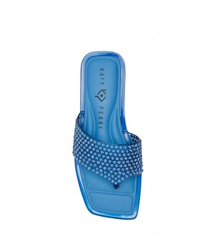 Women's The Geli Slide Thong Sandals Blue $44.50 Shoes