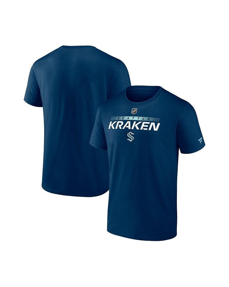 Men's Branded Deep Sea Blue Seattle Kraken Authentic Pro Team Core Collection Prime T-shirt $17.91 T-Shirts