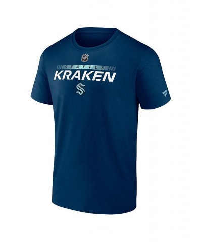 Men's Branded Deep Sea Blue Seattle Kraken Authentic Pro Team Core Collection Prime T-shirt $17.91 T-Shirts