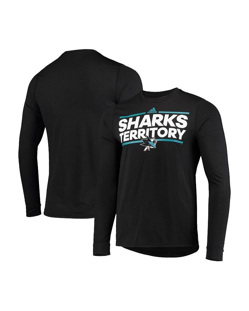 Men's Black San Jose Sharks Dassler AEROREADY Creator Long Sleeve T-shirt $22.00 T-Shirts