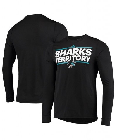 Men's Black San Jose Sharks Dassler AEROREADY Creator Long Sleeve T-shirt $22.00 T-Shirts