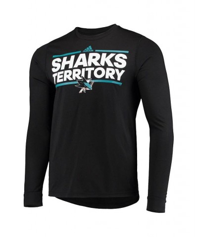 Men's Black San Jose Sharks Dassler AEROREADY Creator Long Sleeve T-shirt $22.00 T-Shirts