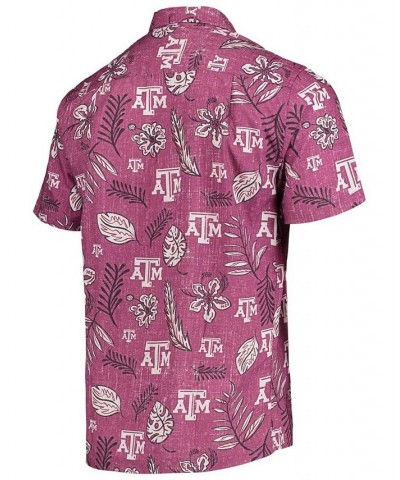 Men's Maroon Texas A M Aggies Vintage-Like Floral Button-Up Shirt $36.75 Shirts