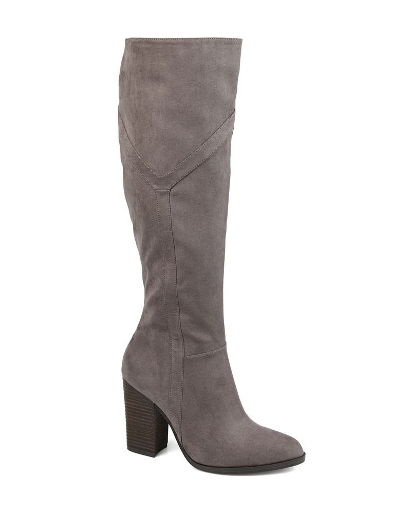 Women's Kyllie Extra Wide Calf Boots Gray $47.60 Shoes