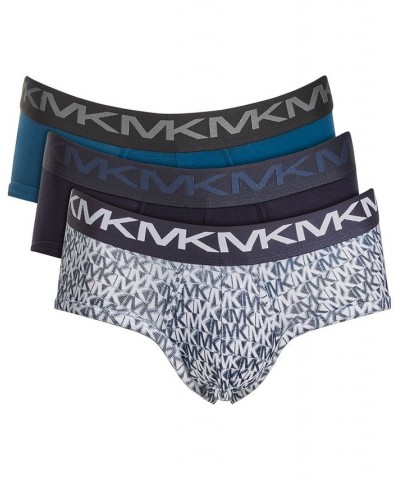 Men's 3-Pk. Performance Cotton Low-Rise Briefs Blue $21.53 Underwear