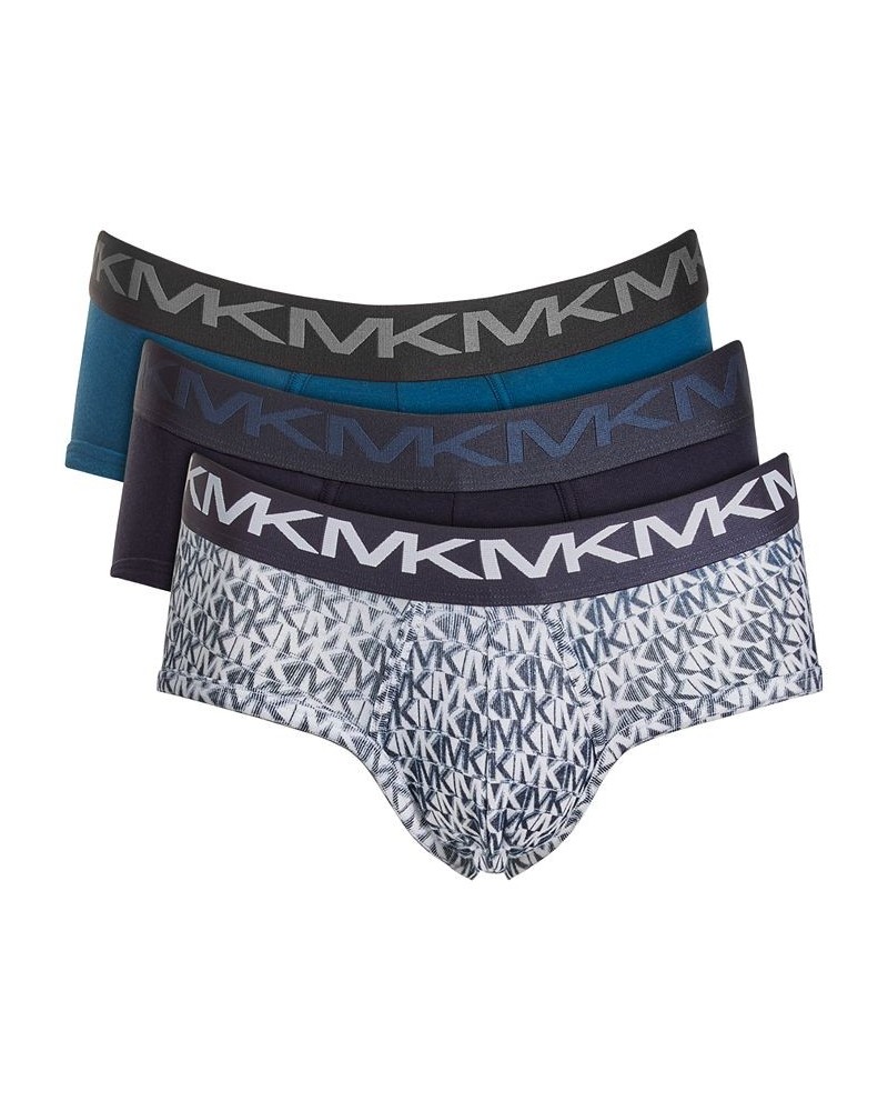 Men's 3-Pk. Performance Cotton Low-Rise Briefs Blue $21.53 Underwear