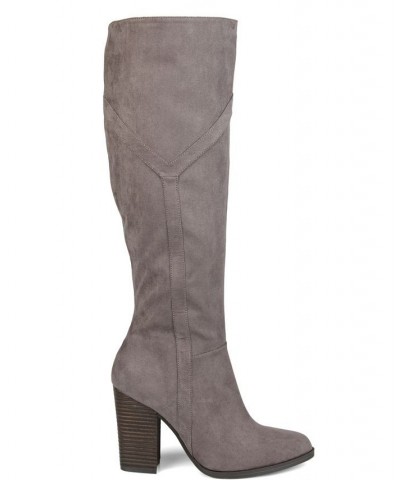 Women's Kyllie Extra Wide Calf Boots Gray $47.60 Shoes