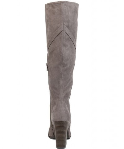 Women's Kyllie Extra Wide Calf Boots Gray $47.60 Shoes