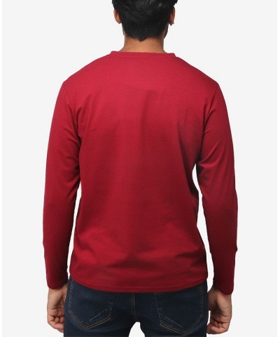 Men's Soft Stretch V-Neck Long Sleeve T-shirt PD15 $21.56 T-Shirts