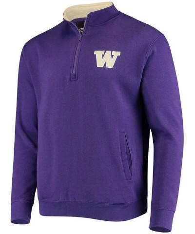 Men's Purple Washington Huskies Tortugas Logo Quarter-Zip Jacket $31.19 Sweatshirt