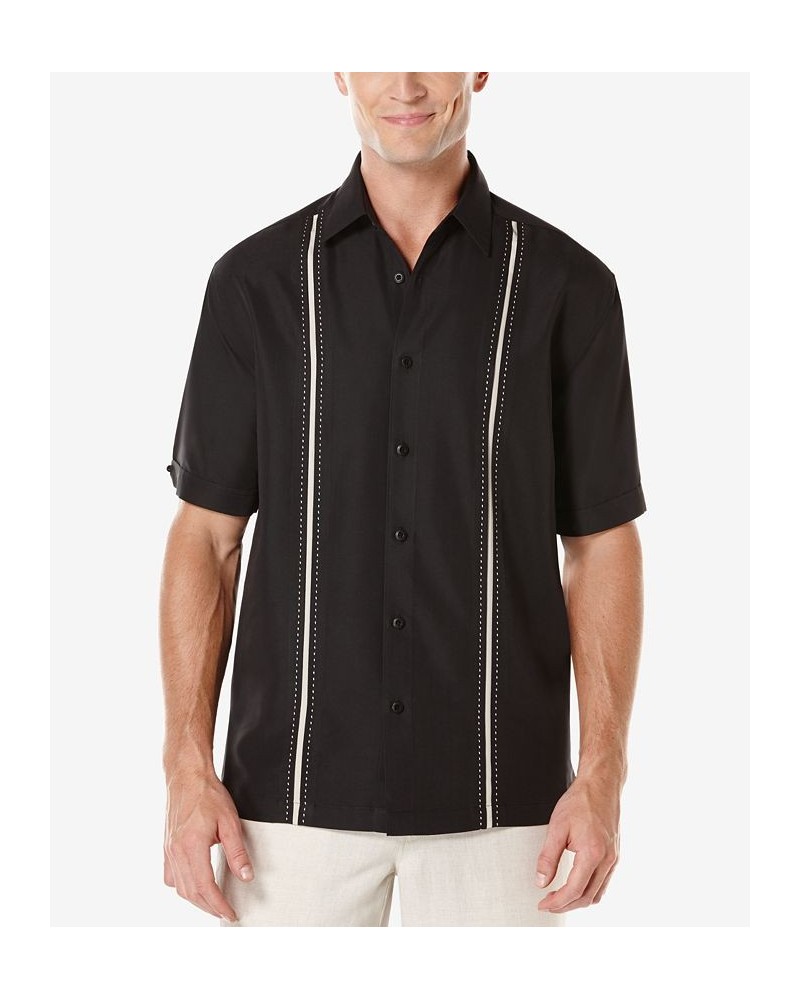 Men's Contrast Stitch Short-Sleeve Shirt Black $17.34 Shirts