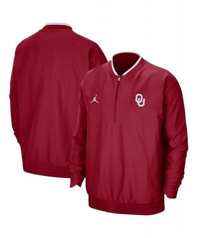 Men's Brand Crimson Oklahoma Sooners 2021 Coach Half-Zip Jacket $40.03 Jackets