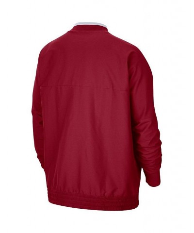 Men's Brand Crimson Oklahoma Sooners 2021 Coach Half-Zip Jacket $40.03 Jackets