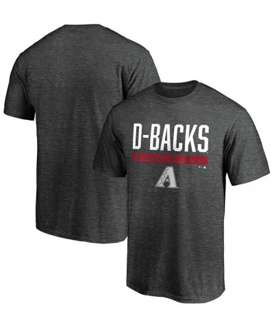 Men's Charcoal Arizona Diamondbacks Win Stripe T-shirt $15.96 T-Shirts