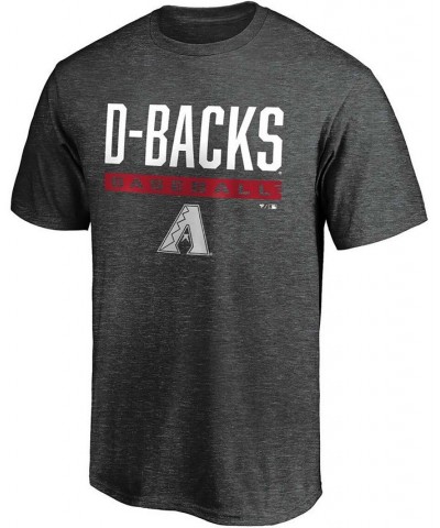 Men's Charcoal Arizona Diamondbacks Win Stripe T-shirt $15.96 T-Shirts