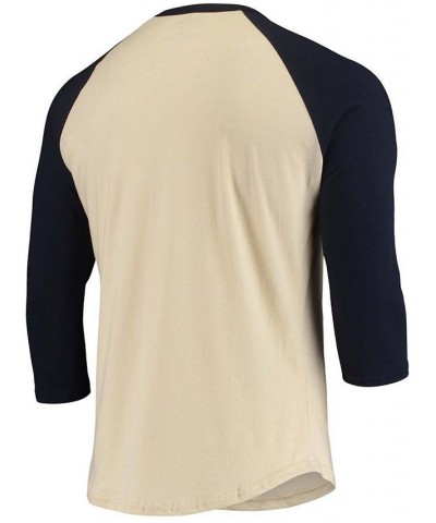 Men's Cream, Navy New York Giants Gridiron Classics Raglan 3/4 Sleeve T-shirt $31.79 T-Shirts