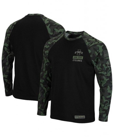 Men's Black Iowa State Cyclones OHT Military-Inspired Appreciation Raglan Camo Long Sleeve T-shirt $28.49 T-Shirts