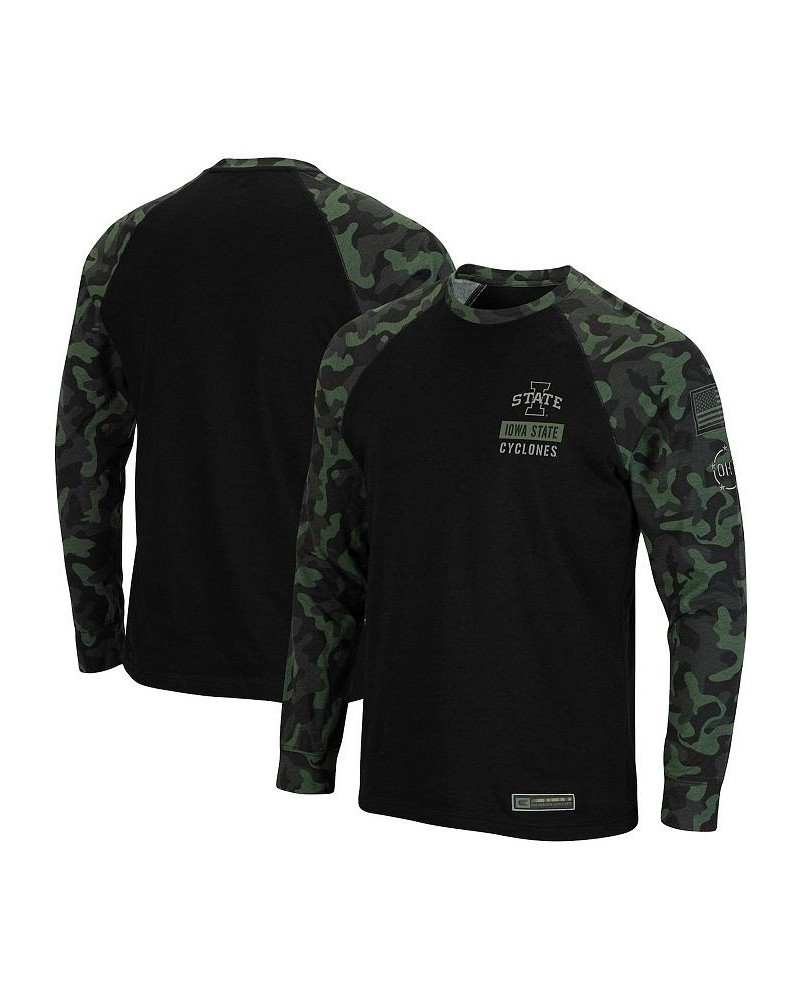 Men's Black Iowa State Cyclones OHT Military-Inspired Appreciation Raglan Camo Long Sleeve T-shirt $28.49 T-Shirts