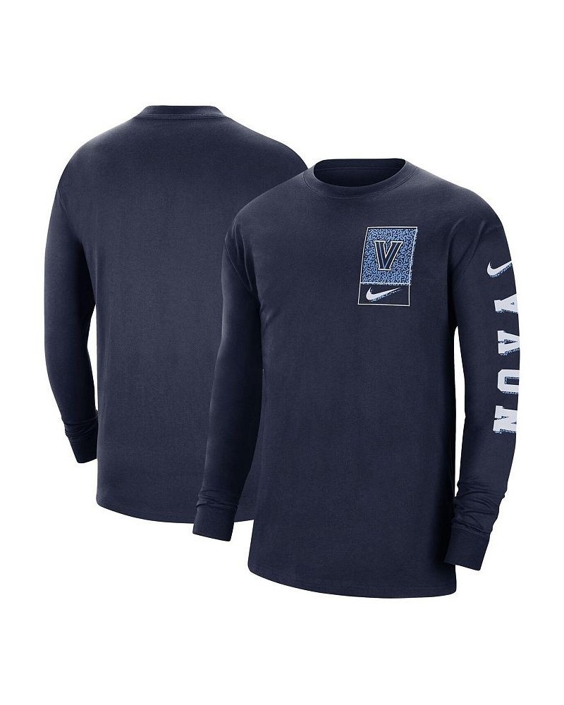 Men's Navy Villanova Wildcats Seasonal Max90 2-Hit Long Sleeve T-shirt $20.50 T-Shirts