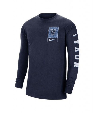 Men's Navy Villanova Wildcats Seasonal Max90 2-Hit Long Sleeve T-shirt $20.50 T-Shirts