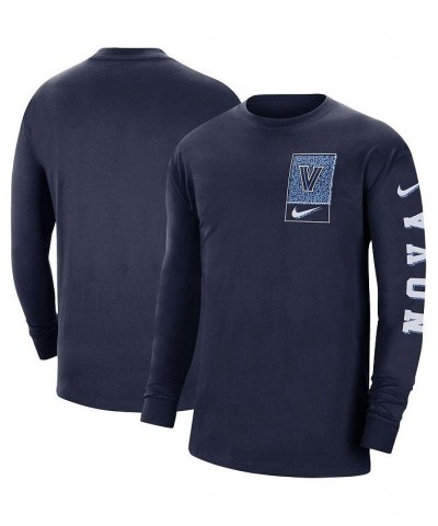 Men's Navy Villanova Wildcats Seasonal Max90 2-Hit Long Sleeve T-shirt $20.50 T-Shirts