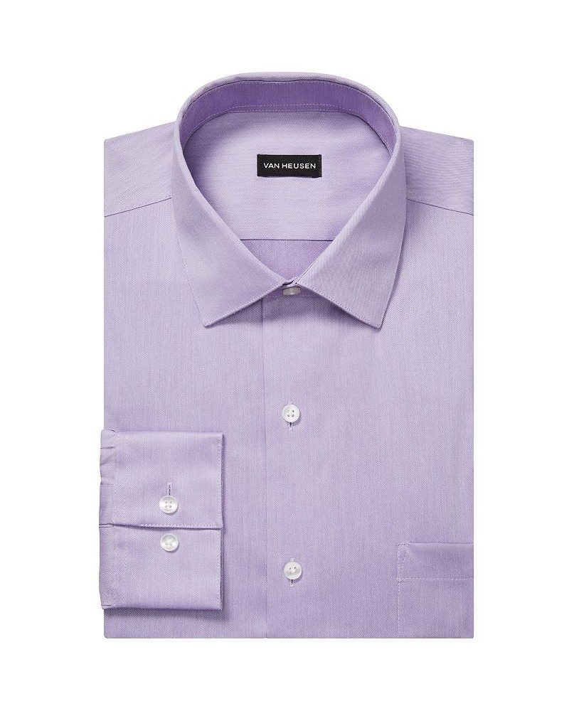 Men's Flex Collar Regular Fit Dress Shirt Purple $18.28 Dress Shirts