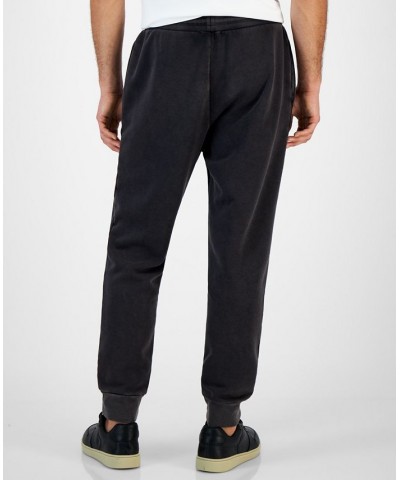 I.N.C. International Concepts Men's Regular-Fit Acid-Washed Moto Joggers Black $14.84 Pants