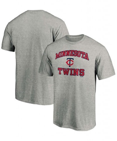 Men's Heathered Gray Minnesota Twins Heart Soul T-shirt $18.40 T-Shirts